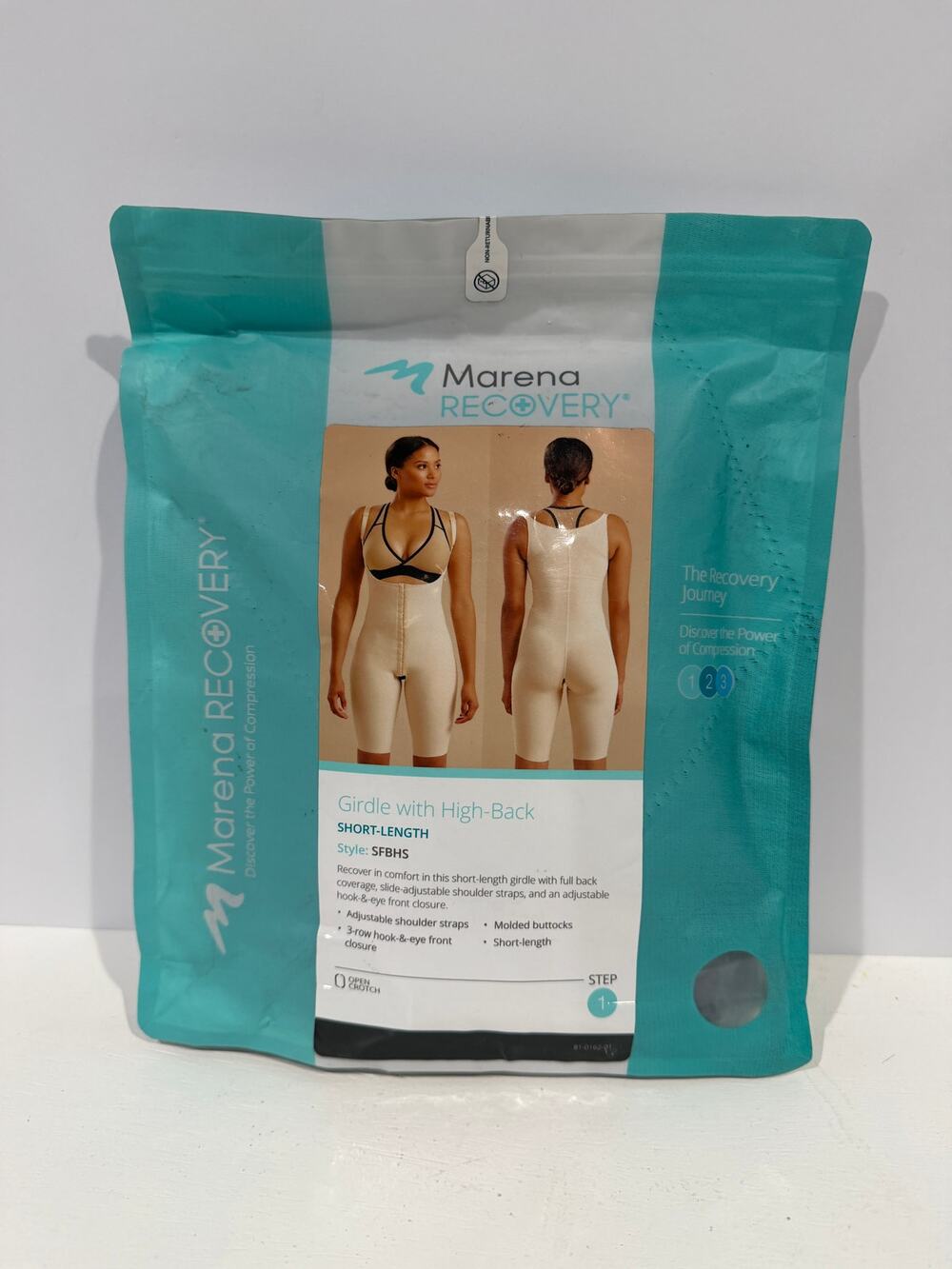 Marena Step 1 Girdle with High Back Short Length SFBHS 3XL XXXL Black